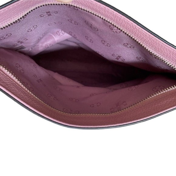 NEW Tory Burch Thea Pink Mini Leather Foldover Crossbody Bag Clutch Handbag NEW - Picture 7 of 7